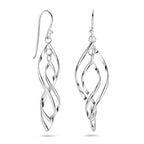 Ohrhänger französische Haken 50 mm Silber rhodiniert