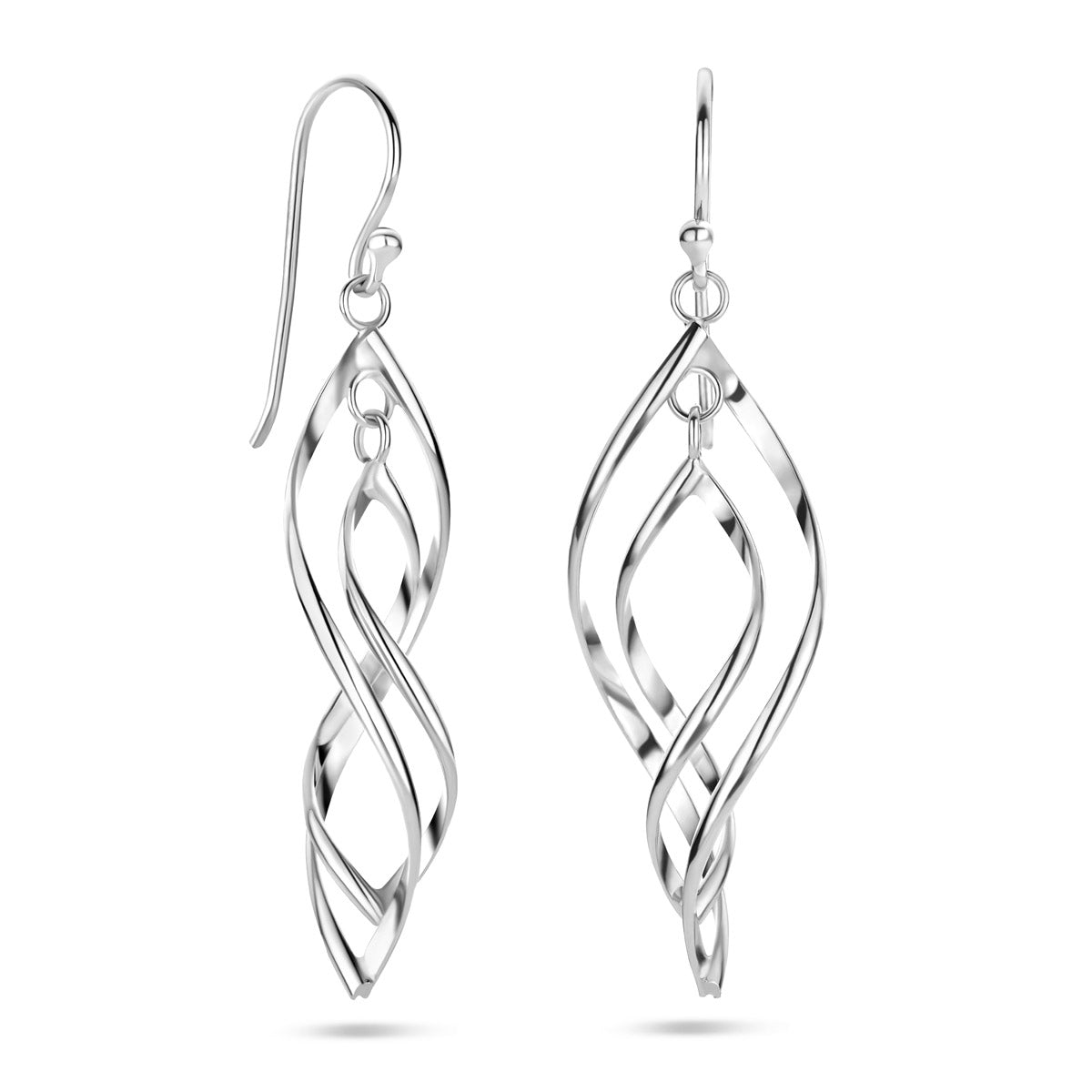 Ohrhänger französische Haken 50 mm Silber rhodiniert