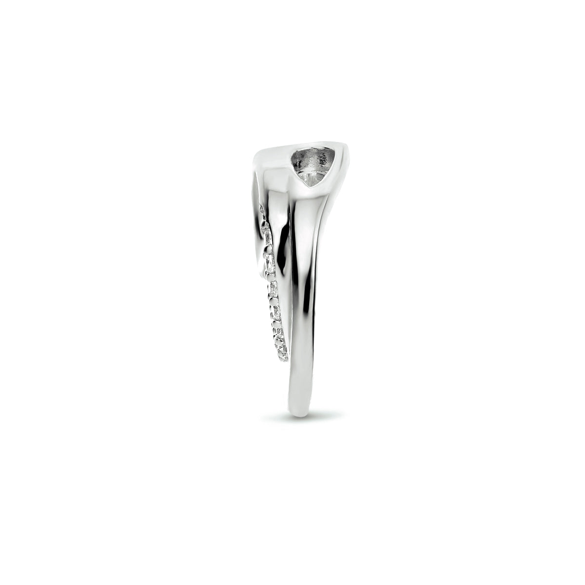 Anhänger rund Zirkonia 15,5 mm Silber rhodiniert