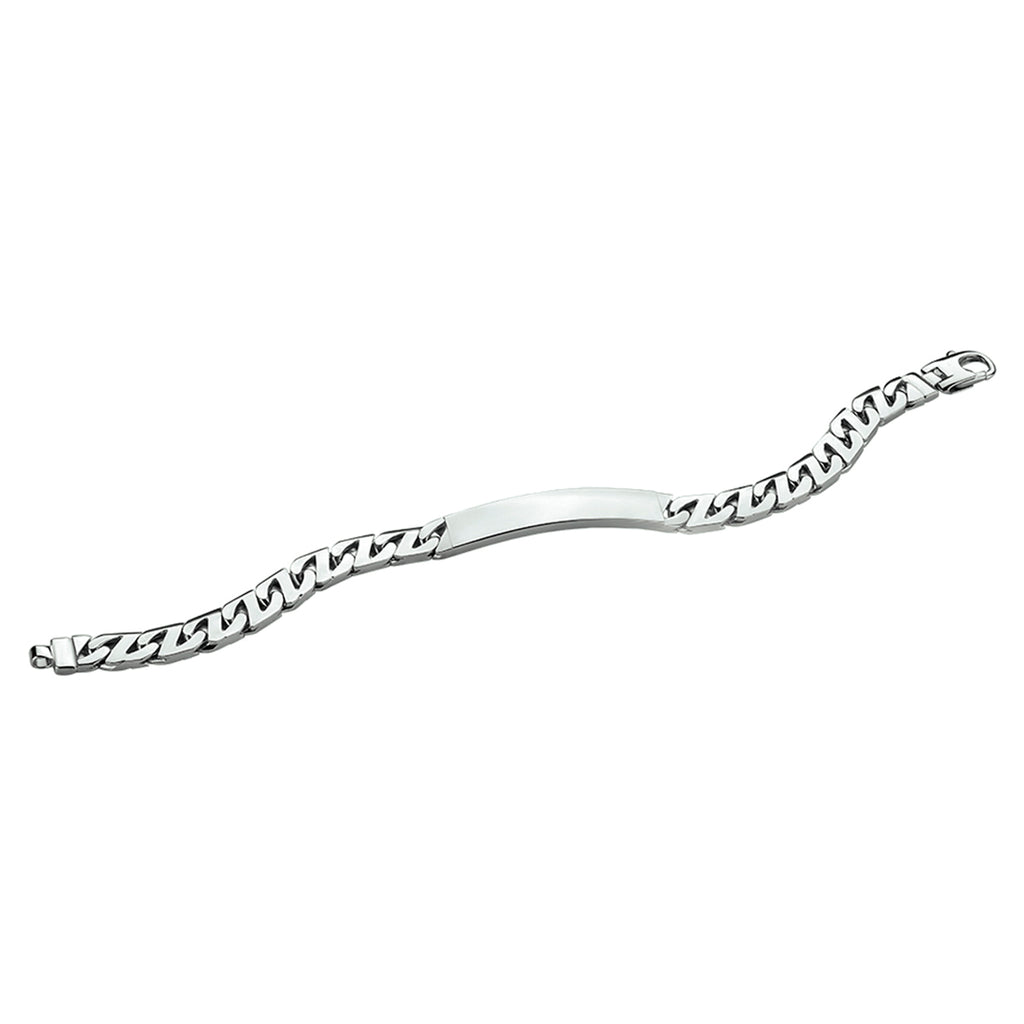 Gravurarmband Gourmetplatte 8 mm Silber rhodiniert