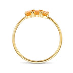 Ring Trilogie Citrin 14K Gelbgold