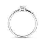 Ring Zirkonia Silber rhodiniert