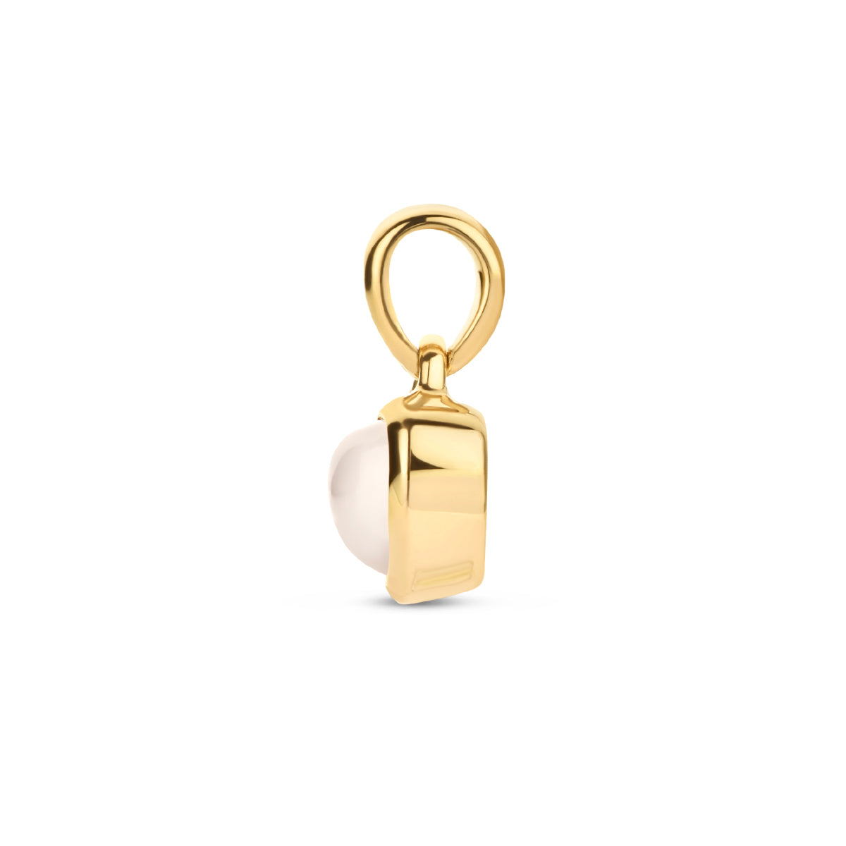 hanger hart maansteen 14K geelgoud