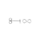 oorknoppen infinity zilver gerhodineerd