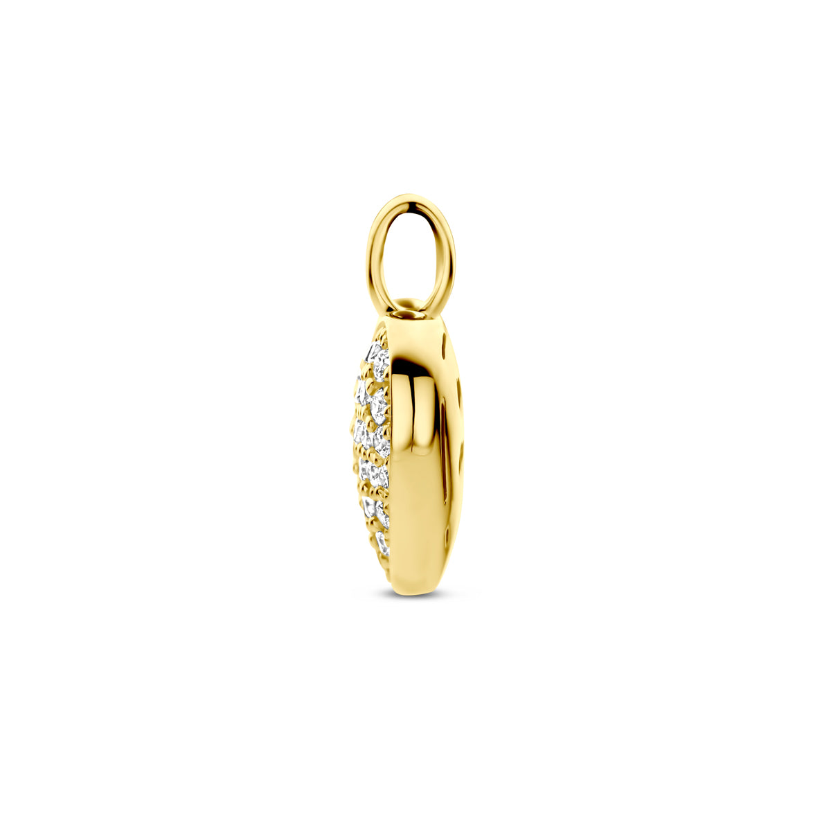 hanger hart en diamant h si 14K geelgoud