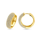 klapoorringen zirkonia 21 mm 1 micron zilver verguld (geel)