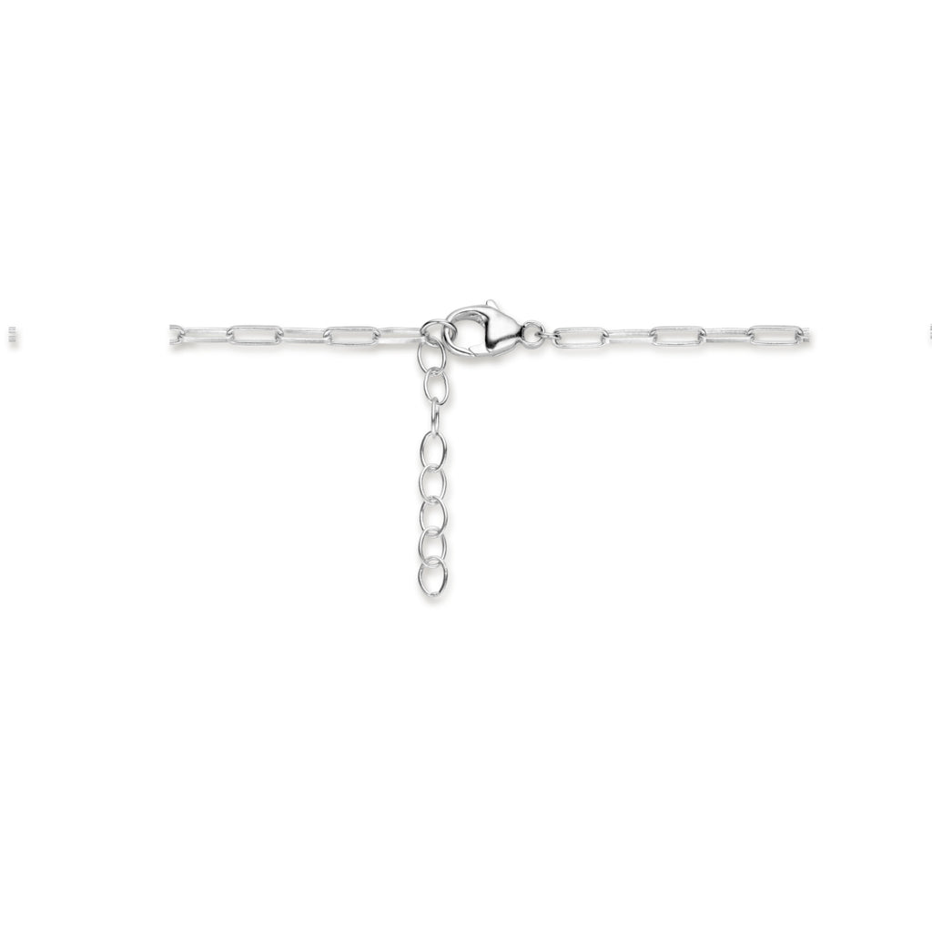 Halskette Perlen 42 + 3 cm Silber rhodiniert