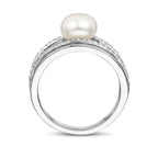 ring parel zilver gerhodineerd