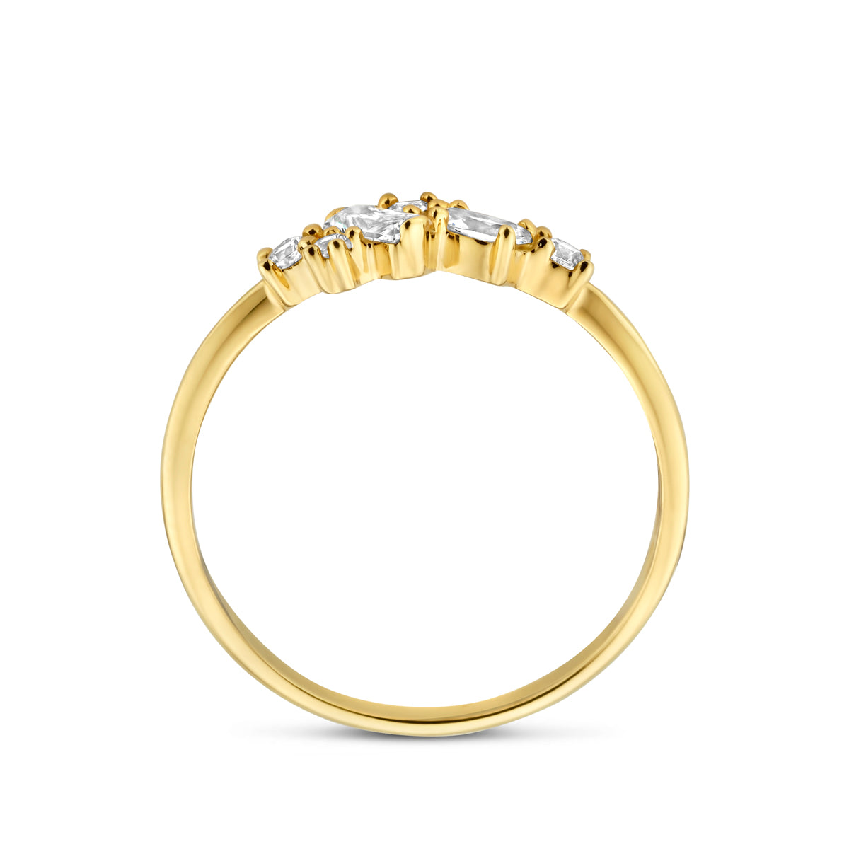 ring zirkonia 14K geelgoud