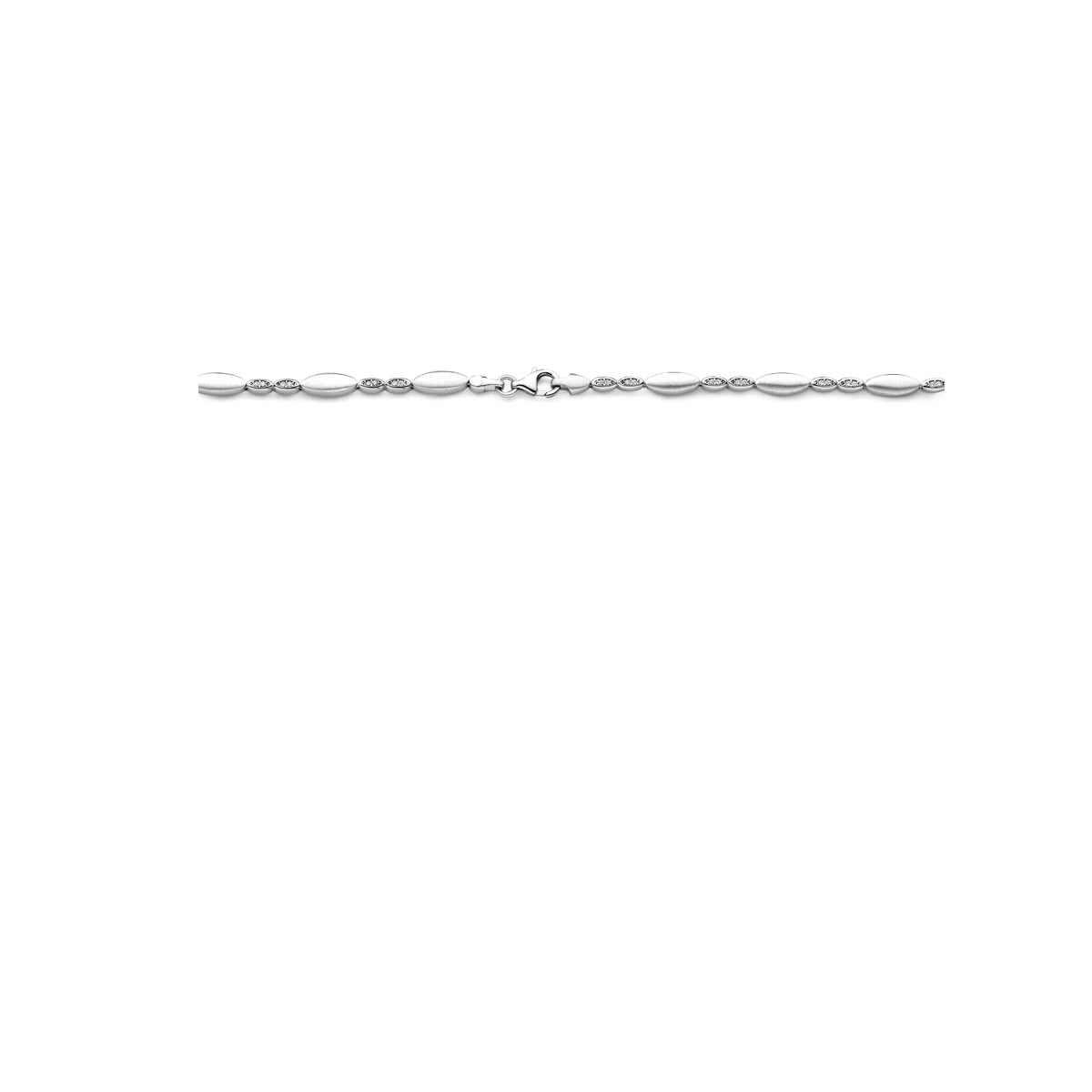 Halskette Zirkonia poliert/matt 4,7 mm 45 cm Silber rhodiniert