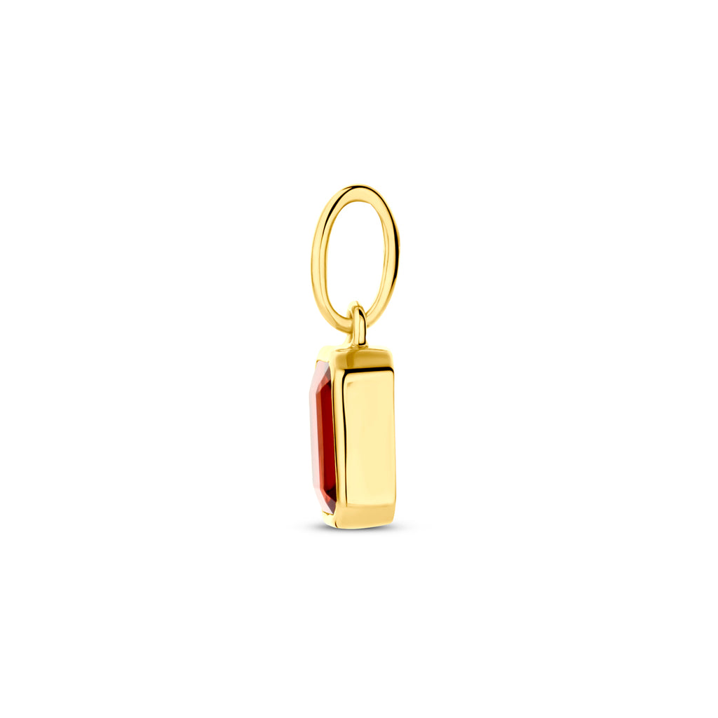 Anhänger Granat 12 mm 14K Gelbgold