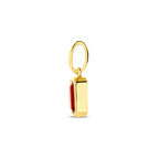 Anhänger Granat 12 mm 14K Gelbgold