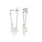 oorhangers parels zilver gerhodineerd