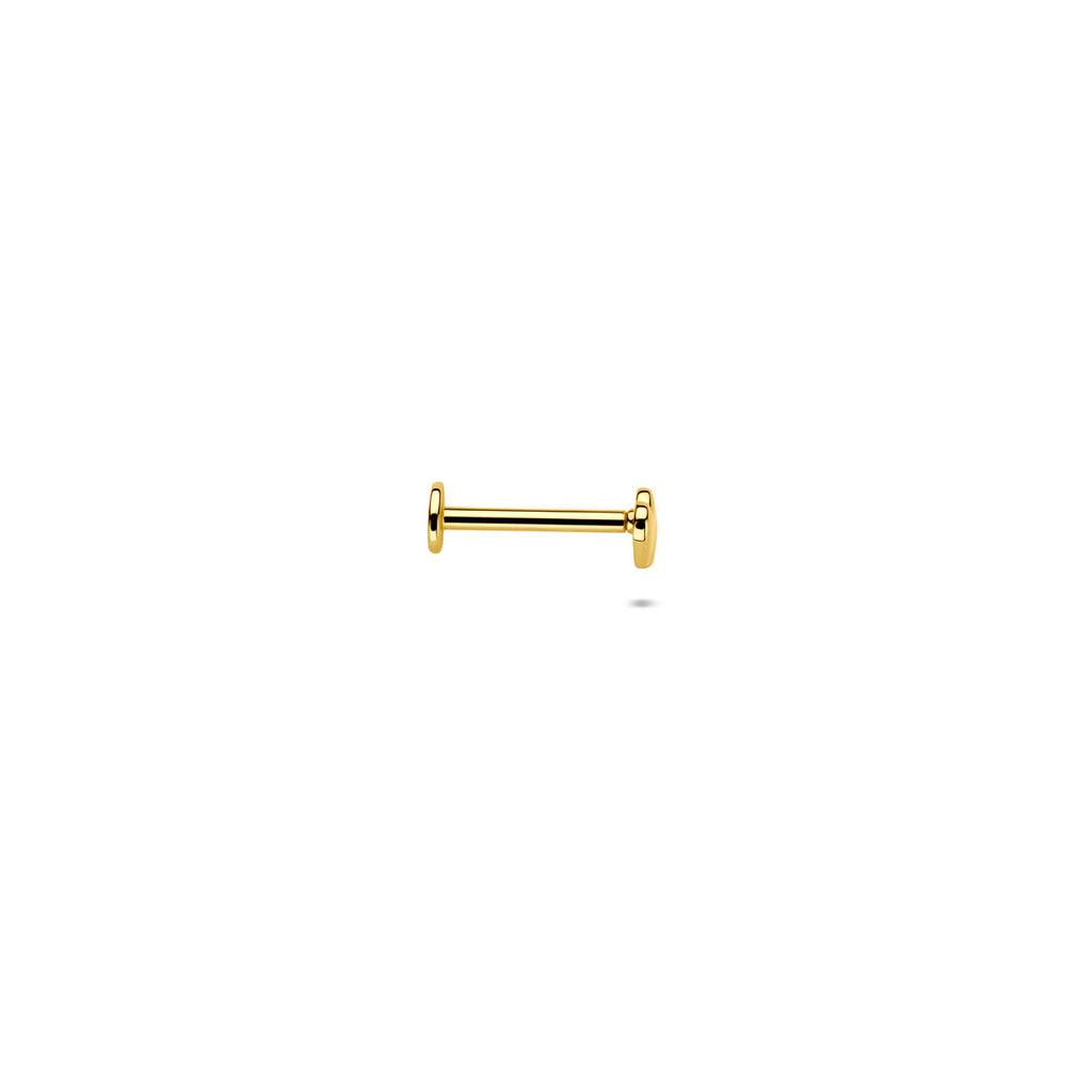 Flatback Piercing Herzchen 3,5 mm 14K Gelbgold