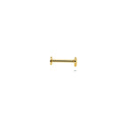 Flatback Piercing Herzchen 3,5 mm 14K Gelbgold