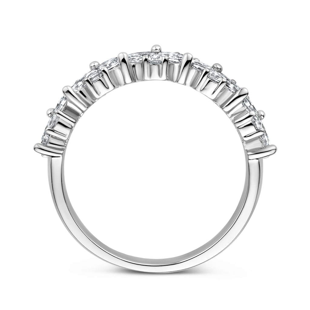 Ring Zirkonia Silber rhodiniert
