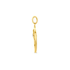 9k hanger rond zirkonia 13 mm 9K geel - rond
