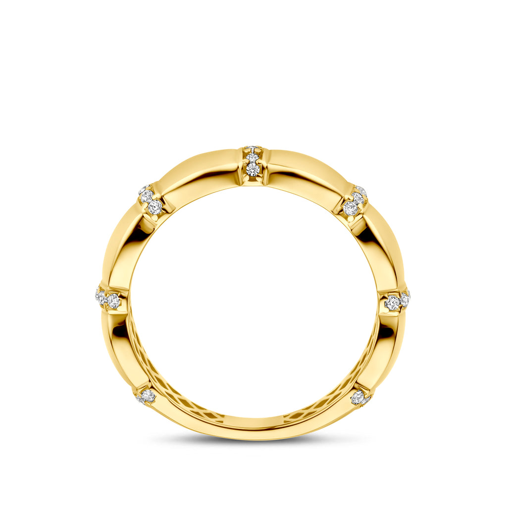 ring zirkonia 14K geelgoud