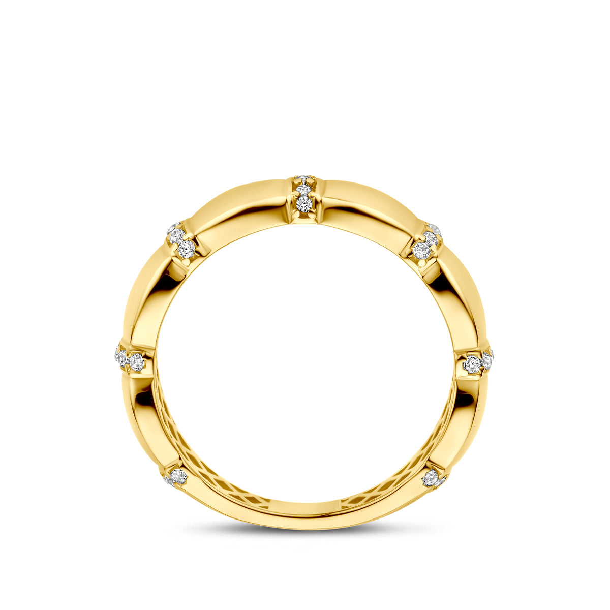 ring zirkonia 14K geelgoud