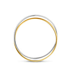 ring 14K bicolor goud geel/wit