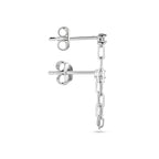 Ohrstecker einzeln, Silber rhodiniert