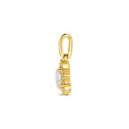 hanger lab grown diamant 0.21ct f vs 6,5 mm 14K geelgoud