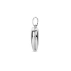 medaillon hart poli/mat 15,5 mm zilver gerhodineerd
