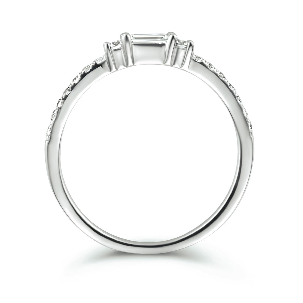 Ring Trilogie Zirkonia Silber rhodiniert