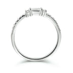 Ring Trilogie Zirkonia Silber rhodiniert
