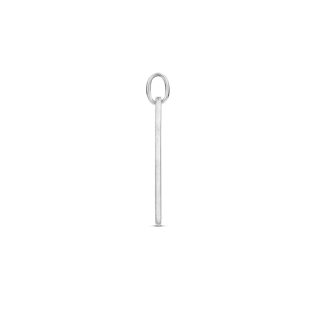 graveerhanger glitter gediamanteerd 30 mm zilver gerhodineerd