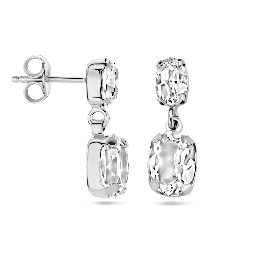 oorhangers swarovski zilver gerhodineerd