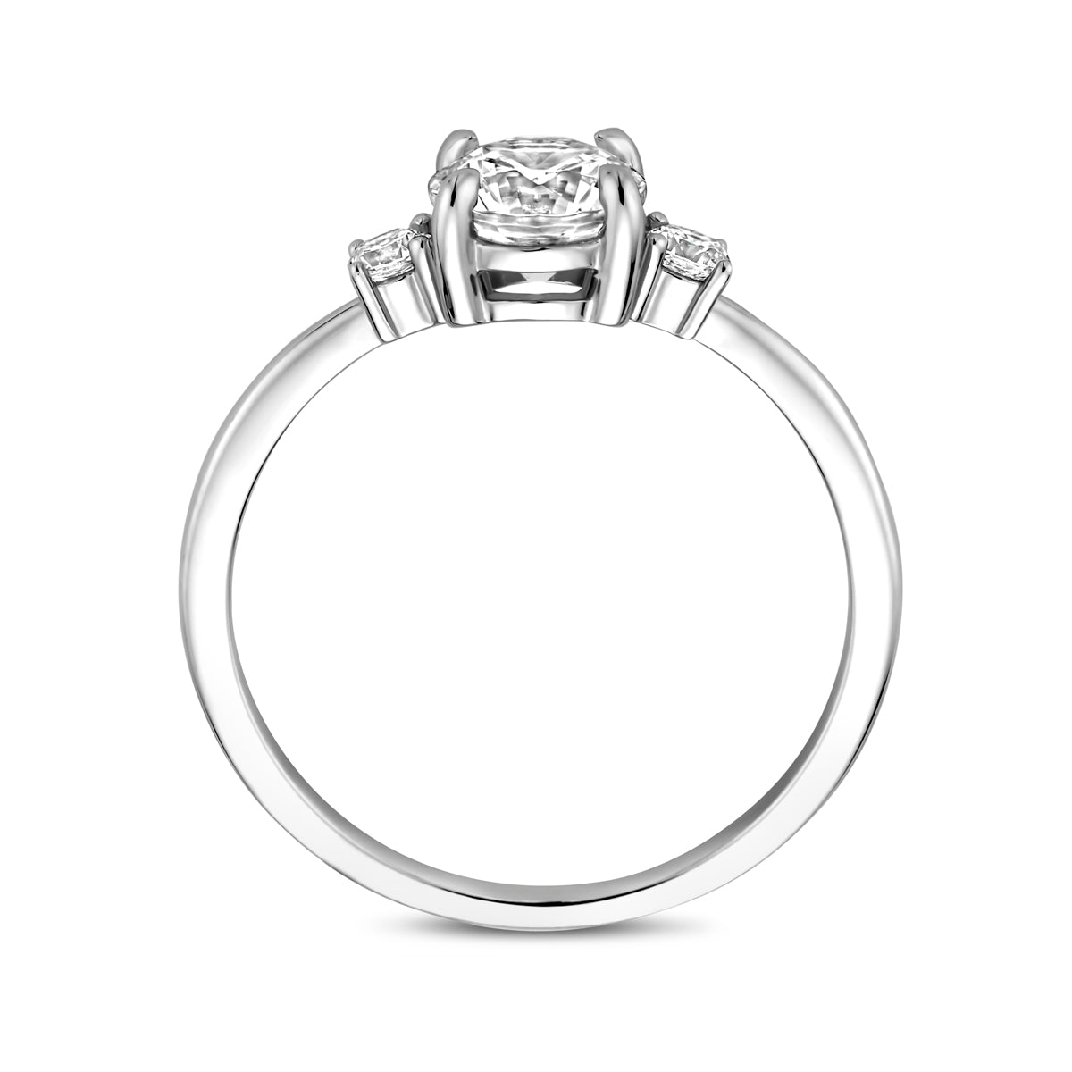 Ring Zirkonia Silber rhodiniert