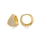 klapoorringen zirkonia 15 mm 1 micron zilver verguld (geel)