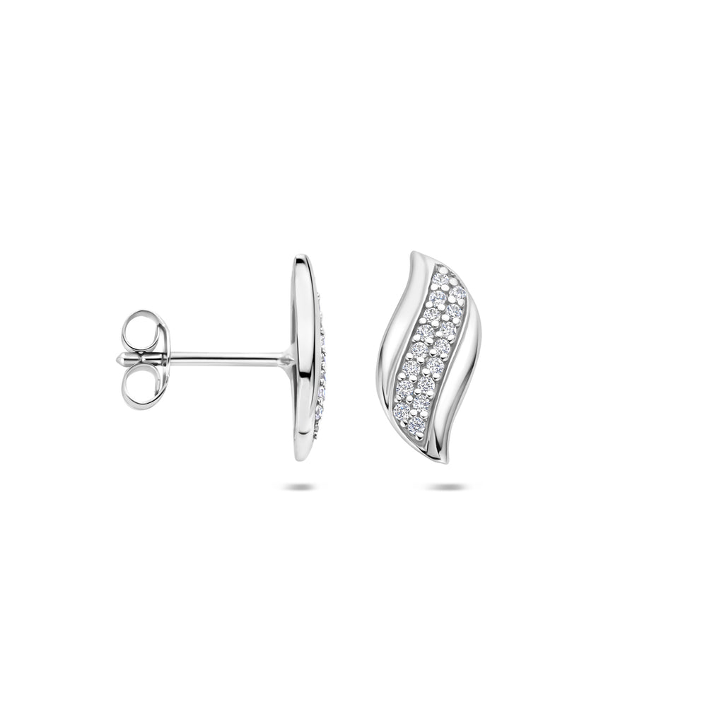 Ohrstecker Zirkonia Silber rhodiniert