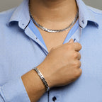 Armband Gourmet 8,2 mm Silber rhodiniert