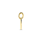 Gravur-Anhänger rund gehämmert 10 mm 14K Gelbgold