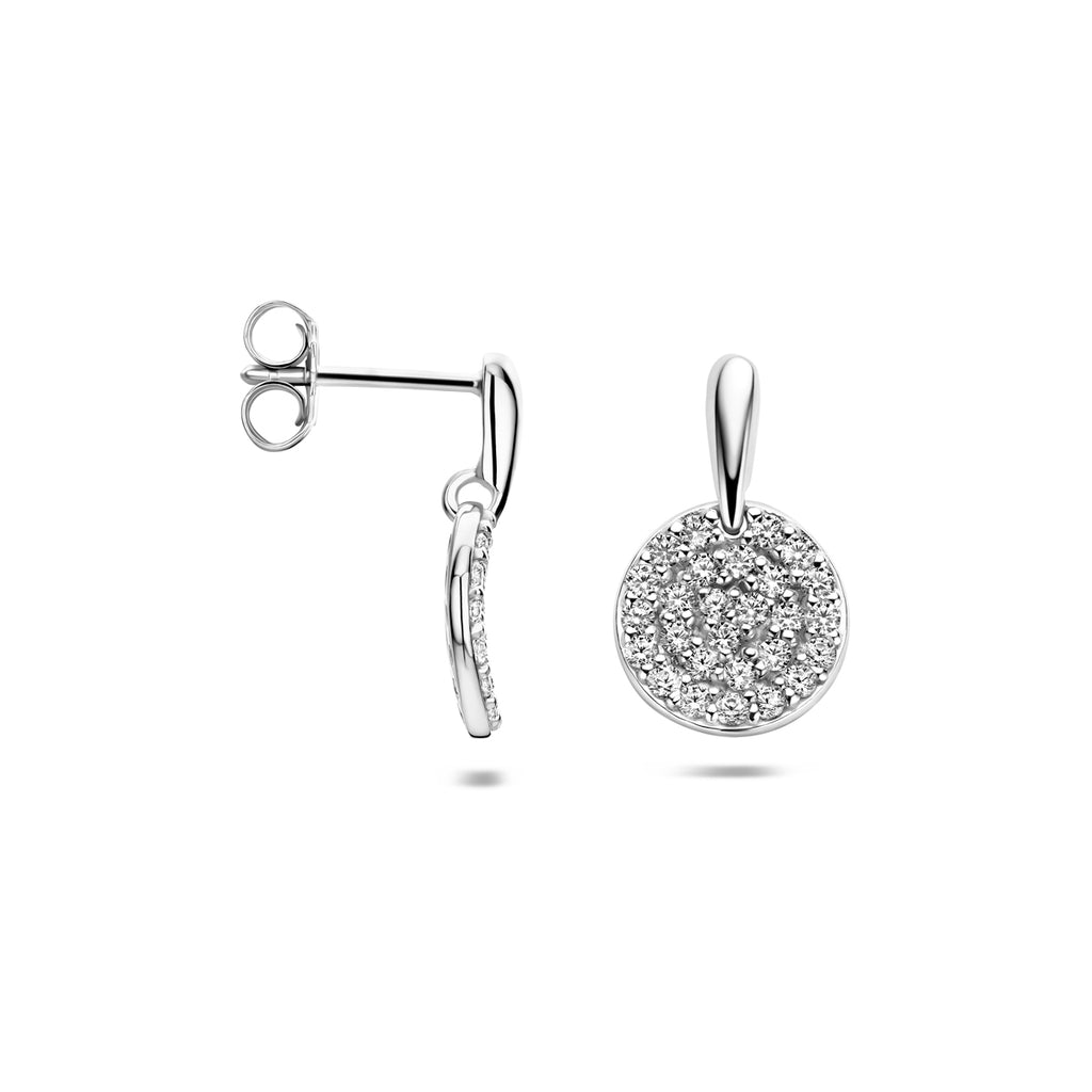 oorhangers zirkonia 17,5 mm zilver gerhodineerd
