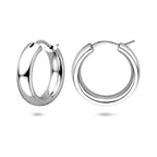 oorringen 20 mm zilver gerhodineerd