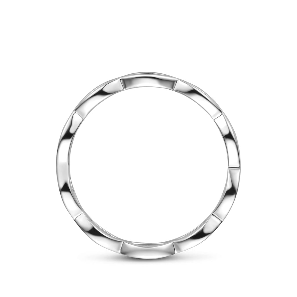 ring schakel zilver gerhodineerd