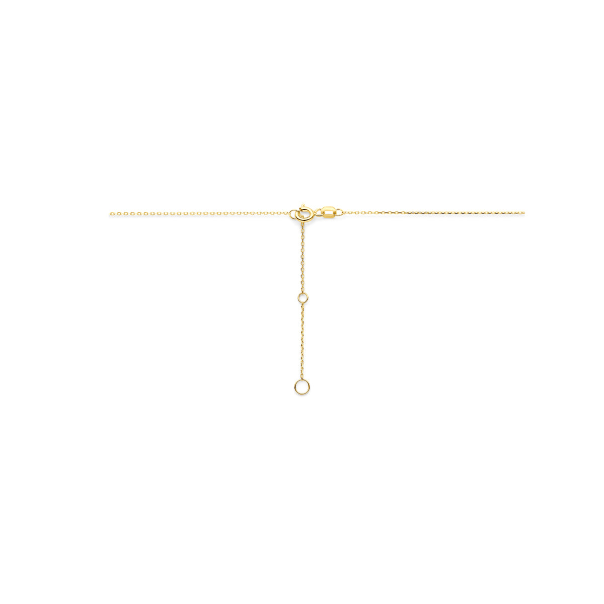 collier gekleurd zirkonia 41 - 43 - 45 cm 14K geelgoud