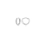 klapoorringen zirkonia 13 mm zilver gerhodineerd
