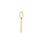9k graveerhanger 14 mm 9K geel - rechthoek