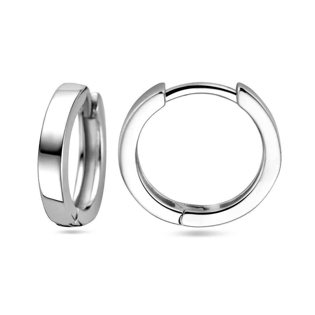 klapoorringen vlak 2,5 mm zilver gerhodineerd - vlak