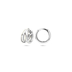 klapoorringen 10 mm zilver gerhodineerd