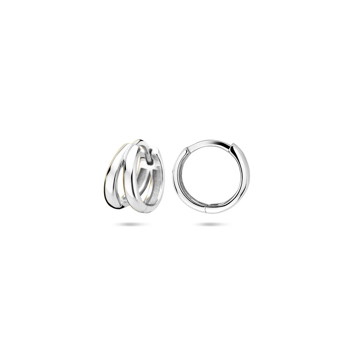 klapoorringen 10 mm zilver gerhodineerd