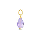 Anhänger Amethyst 15 mm 14K Gelbgold