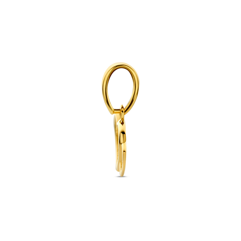 hanger hartjes 14 mm 14K geelgoud