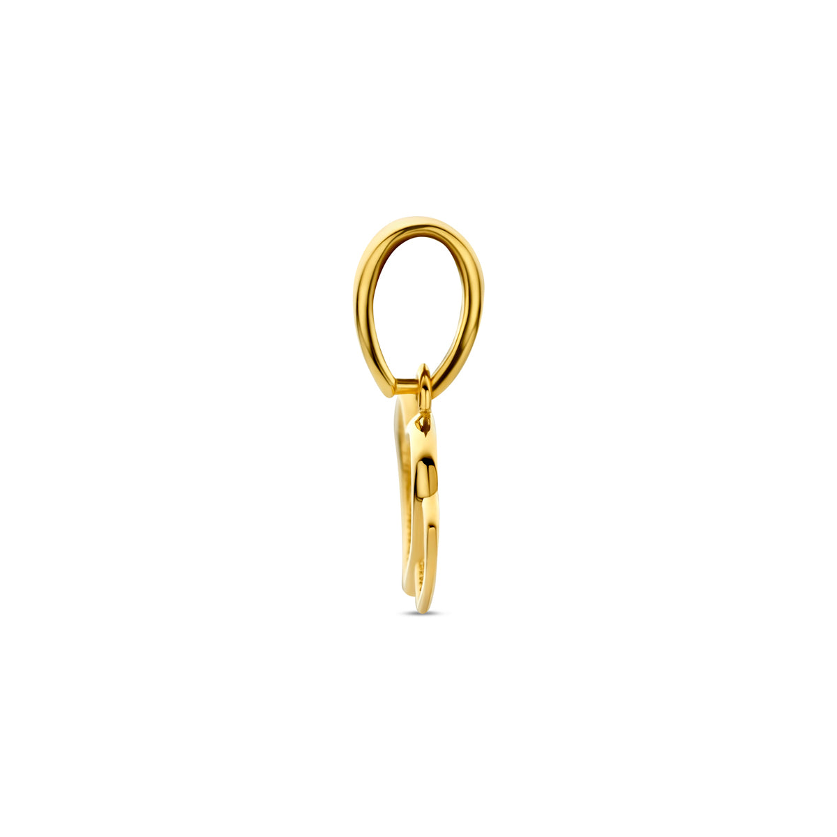 hanger hartjes 14 mm 14K geelgoud