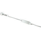 graveerarmband gourmette plaat 5,0 mm zilver gerhodineerd