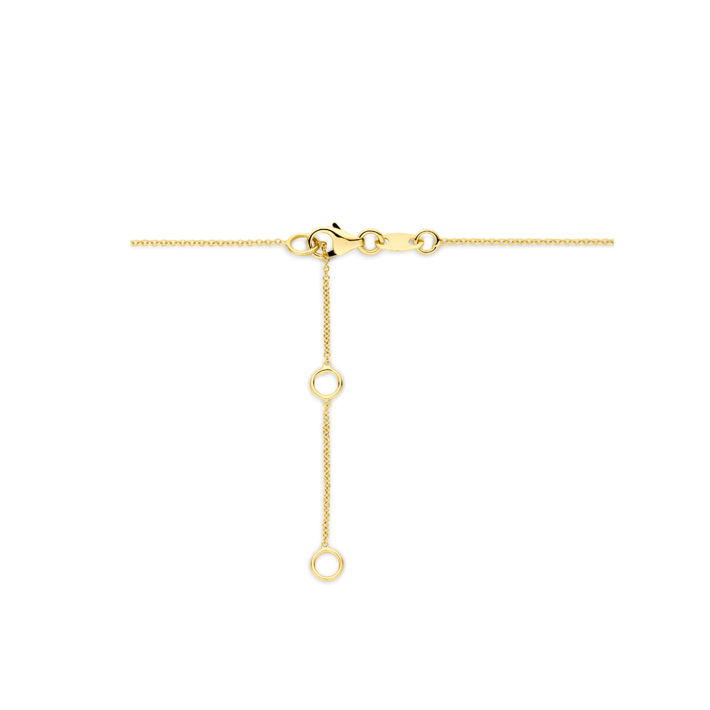 collier diamant 0.07ct h si 41 - 43 - 45 cm 14K geelgoud